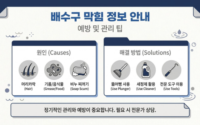 하수구 막힘 책임 기준과 대응 절차 5단계 총정리
